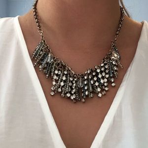 Niquea.D Statement Necklace with Jewel Tassels NWT